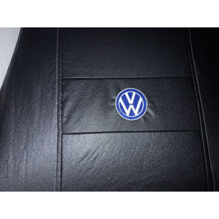 Capa Para Banco Automotivo Universal Volkswagen Cor Preta Com Logo