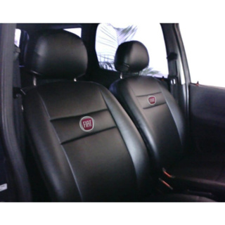 Capa Para Banco Automotivo Universal Fiat Cor Preta Com Logo