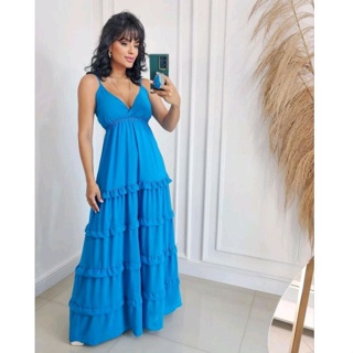 Vestido Azul Marinho em Oferta