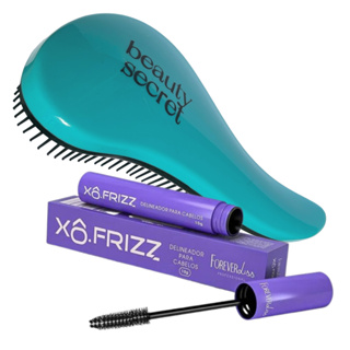 KIT Modelador de Fios Forever Liss Xô Frizz + Escova Magica Beauty Secret