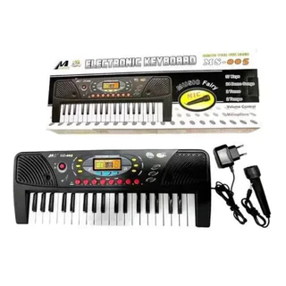 Teclado Musical Com Microfone 37 Teclas Eletrônico com Fonte