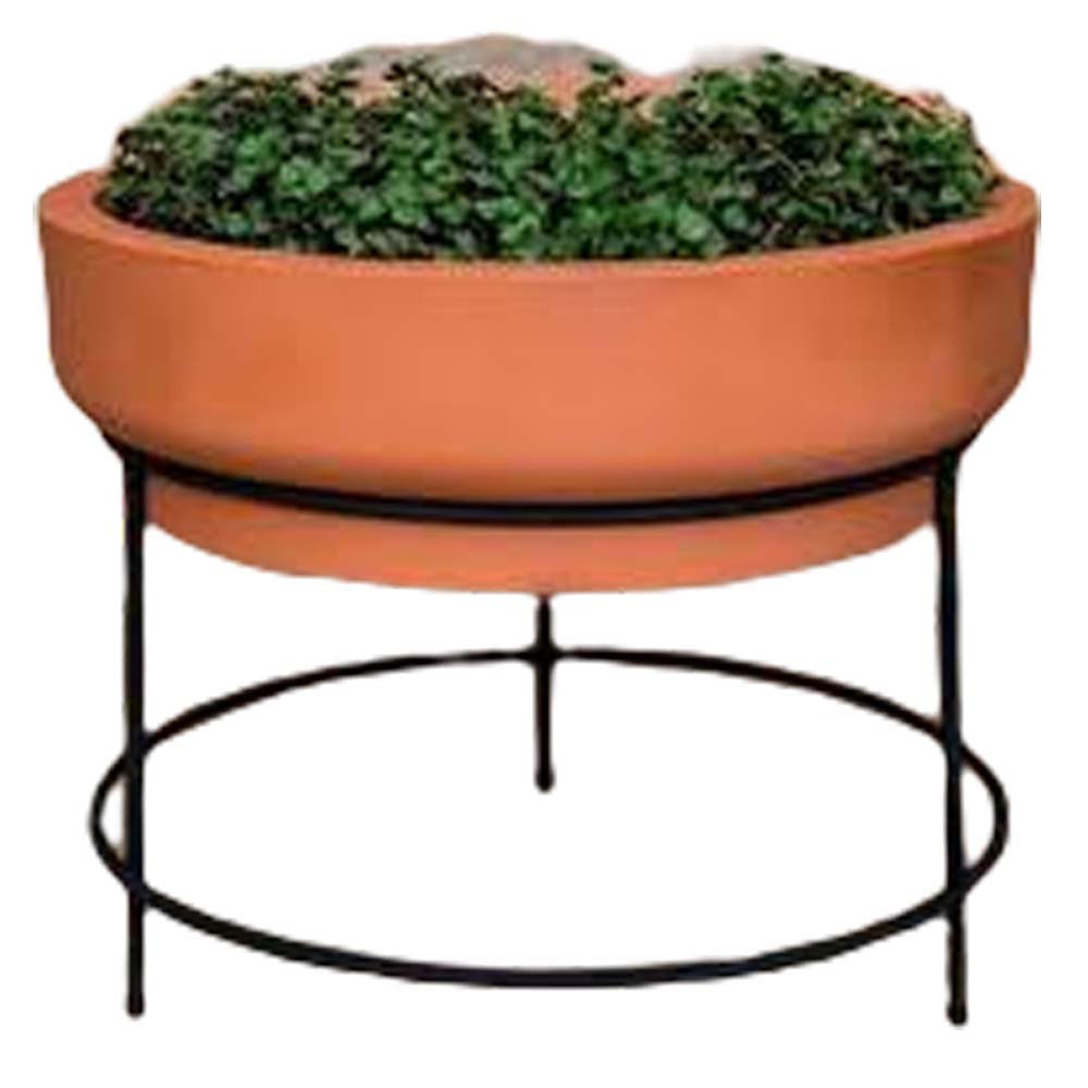 Suporte Baixo Redondo Tri Pé para vaso de planta 35 cm