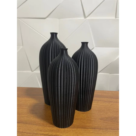 Kit 3 Vasos Decorativos para mesas de jantar aparadores