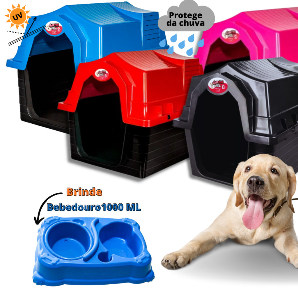 Casa Para Cachorro Casinha Grande Cães Plástico N°4 Pets