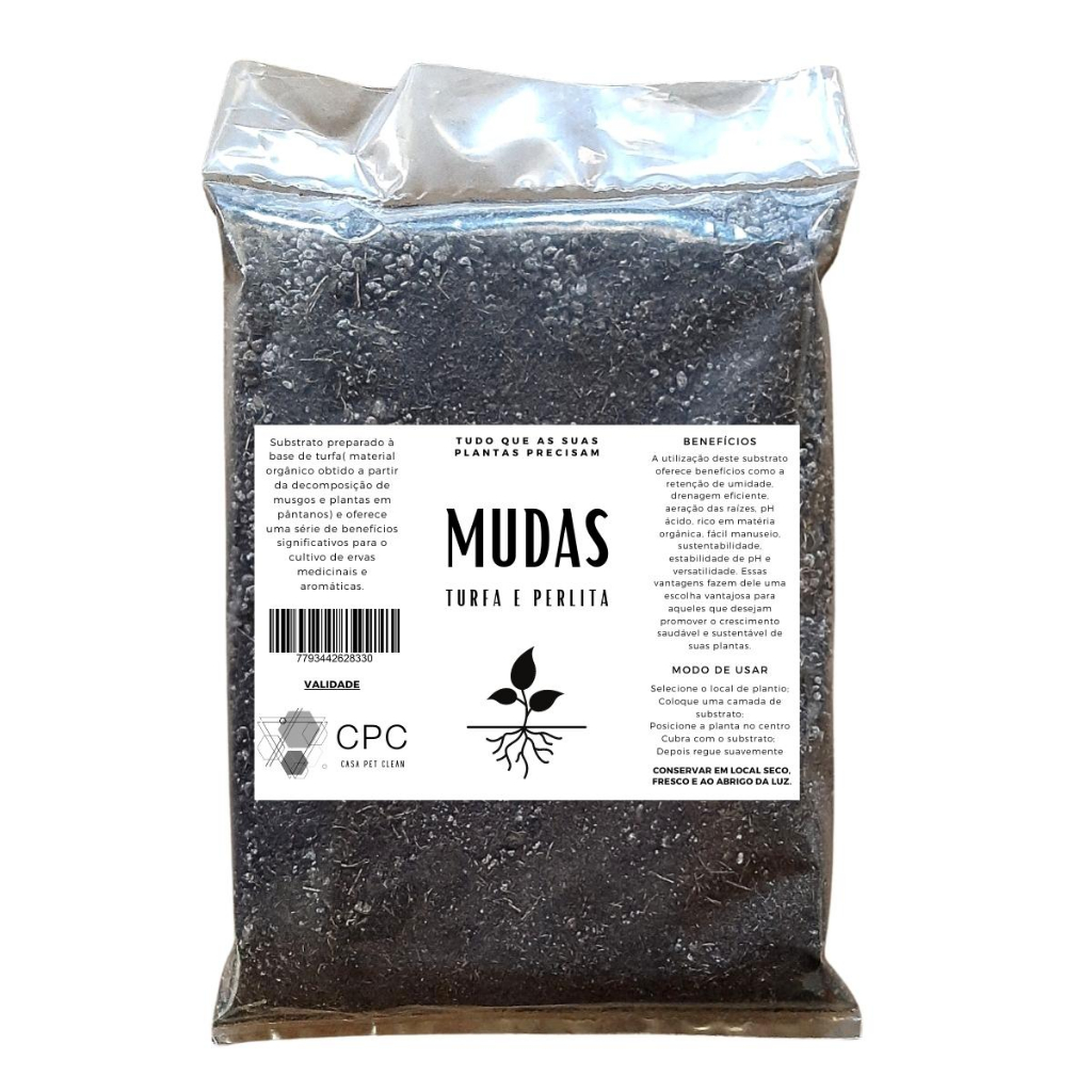 Substrato Preparado Para Mudas Com Turfa e Perlita 5 Litros