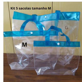 Bolsa sacola tamanho M MÉDIA Kit 3 ou kit 5 sacolas várias cores para: brindes, lembrancinhas de festa, confraternização, festa na piscina, festa na praia etc.