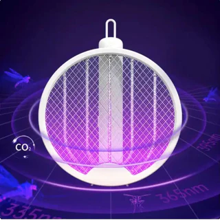 Raquete Elétrica Dobrável Mata-Mosquitos USB Recarregável Lâmpada Mosquito Com Luz Moscas Fashion