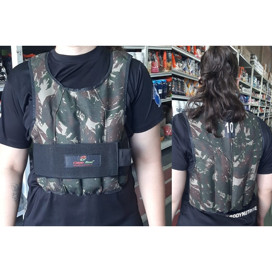 Colete De Peso Crossfit Funcional Treino 10 Kg Ajustável | Shopee Brasil