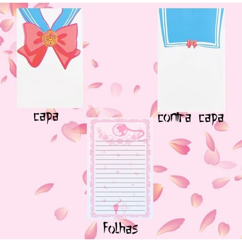 Caderno Animes Costurados Artesanal A5 Sailor Moon Sakura Card 50 ...