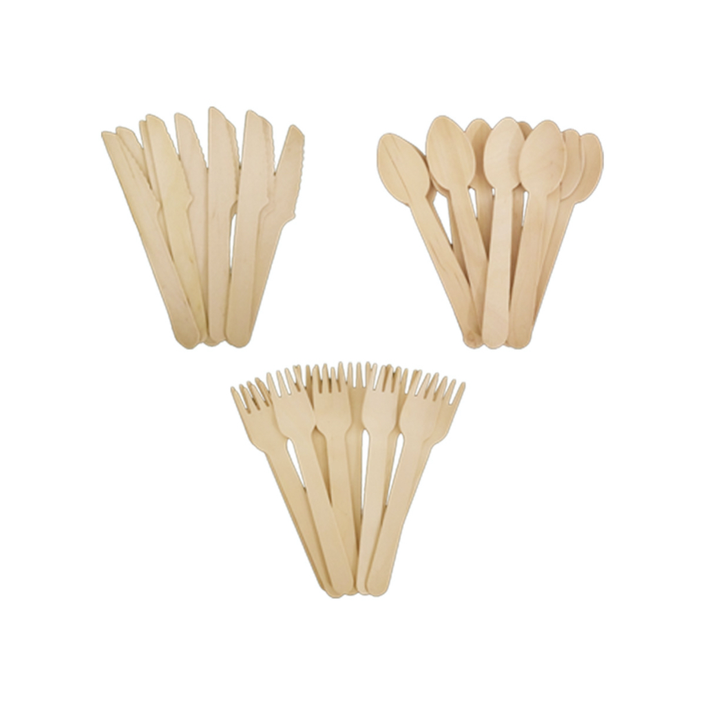 Talheres De Madeira 14cm Descartáveis Caixa 120 Uni