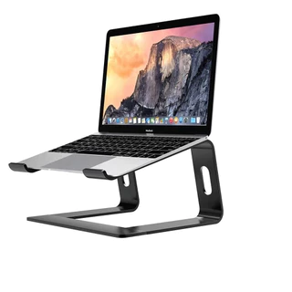 Suporte De Laptop Notebook Stand Preto 14 Ate 17 Polegadas Preto Aço Reforçado
