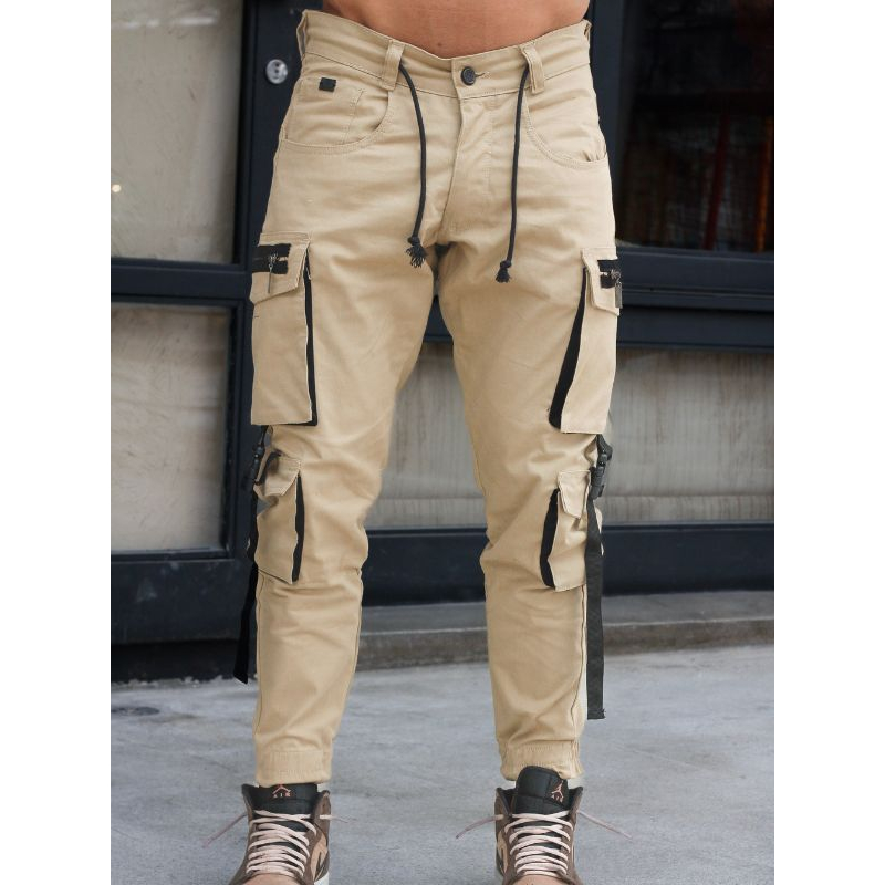 Calça Masculina Cargo Com 4 bolsos nas pernas e Ajuste