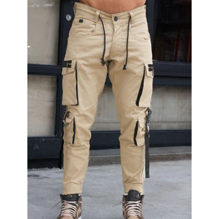 Calça Masculina Cargo Com 4 bolsos nas pernas e Ajuste