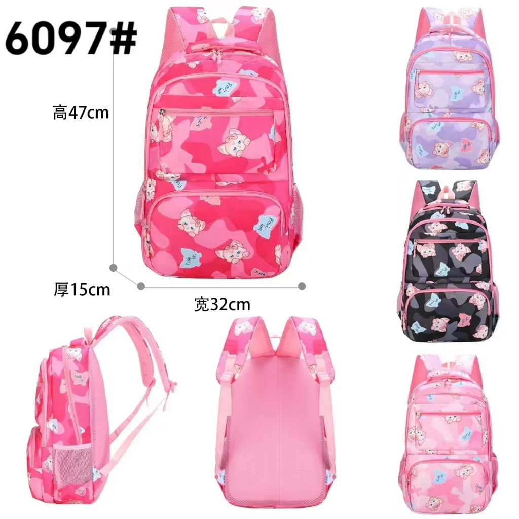 Mochila grande Nylon impermeável escolar faculdade femenina unisexy gatinha