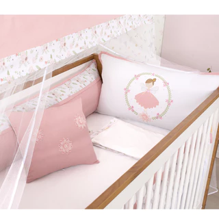 Kit Berço Americano Afeto 9 peças Brubrelel Menino Menina Baby Bordado Ninho Redutor Amamentação Flor Cavalinho Elefantinho Elefante Bordado Ninho redutor Rolinho Neutro Unissex Menina Feminino Masculino Menino Bege Brubrelel Baby Trocador Linho Luxo