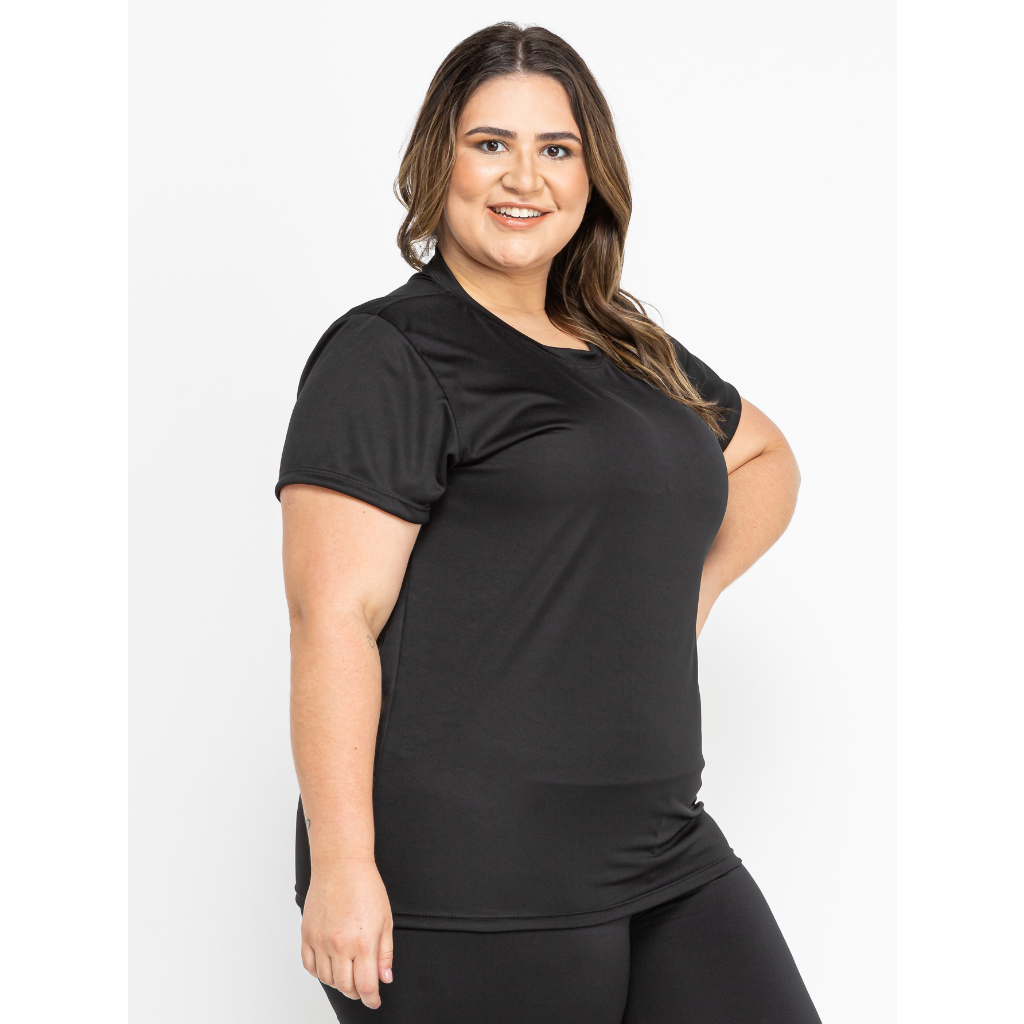 Camiseta Feminina Dry Fit Plus Size (Tamanhos Especiais) | Academia | Roupas femininas