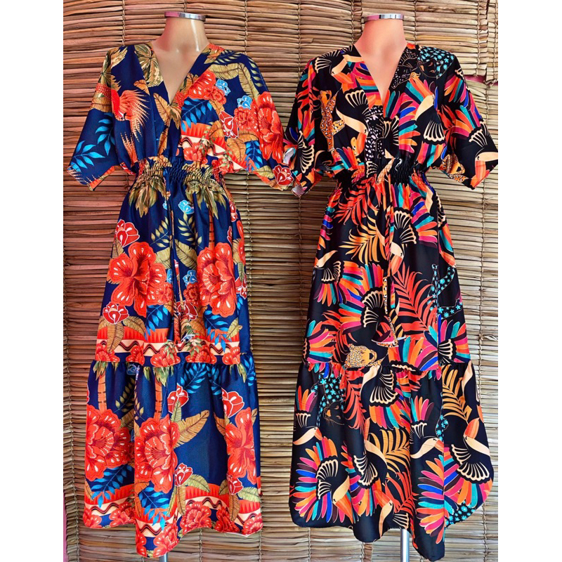 Vestido Longo Estilo Farm