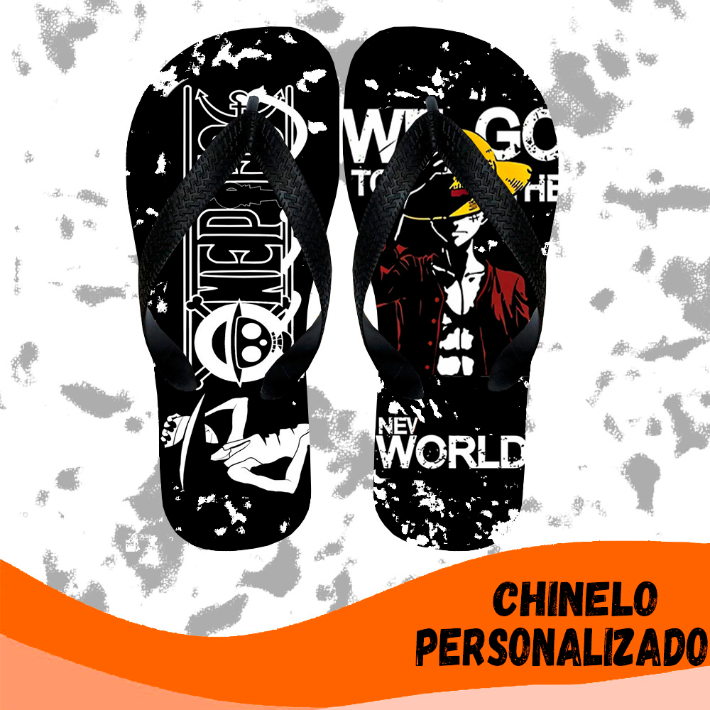 Chinelo Unissex Personalizado Anime One Piece Sandália