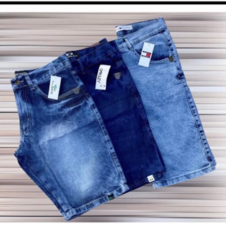 Bermuda Jeans Masculina kit 3 un Lycra Elastano Alta Qualidade Envio rápido