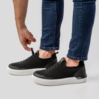 Tênis Masculino Malha Knit Leve Flexível E Respirável Sound