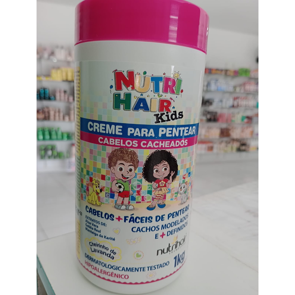 Creme de Pentear Kids NutriHair Cabelos Cacheados 1kg | Shopee Brasil