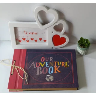 Álbum de fotos, Livro de Aventuras UP My ou Our Adventure com Marcador de Páginas e Card