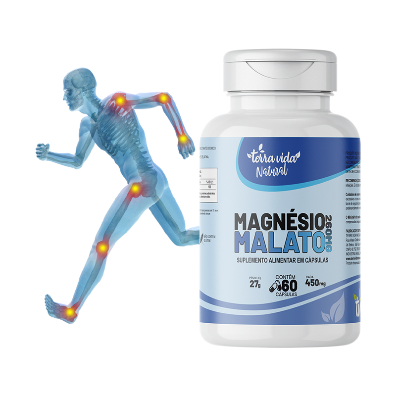 Magnésio Malato - DIMALATO Puro 100% Original Terra Vida Natural