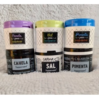 Pote Redondo Saleiro / Pimenta / Canela Tupperware 100g