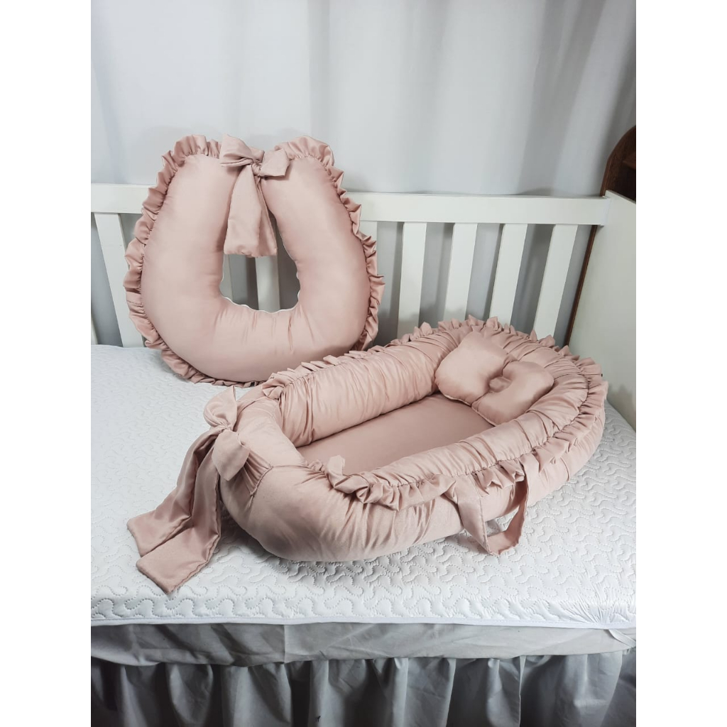 Kit Ninho Redutor Berço + Almofada Amamentação