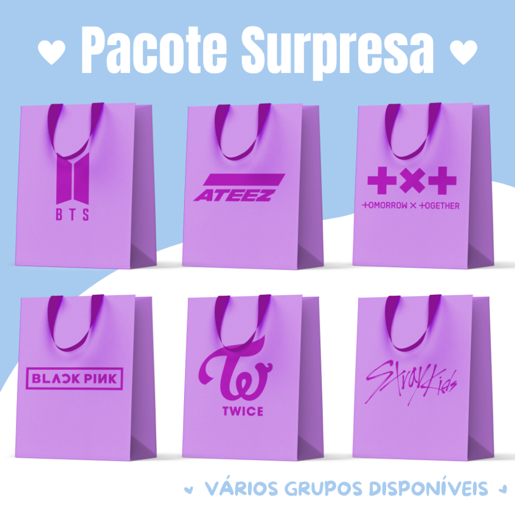 Pacote fanmade com mais de 20 itens de KPOP (Ver. PURPLE) | BTS TXT ...
