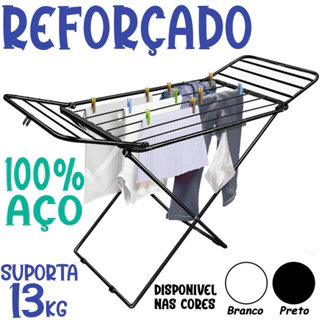 Varal de Chão com Abas Reforçado Aço Dobrável Miami Cortelux