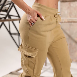 Calça moletom cargo / moletom femino