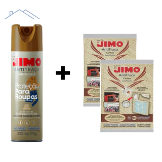Kit 1 Spray Anti Traça 300ml Jimo + 2 Cartela Cabide Anti Traça Jimo