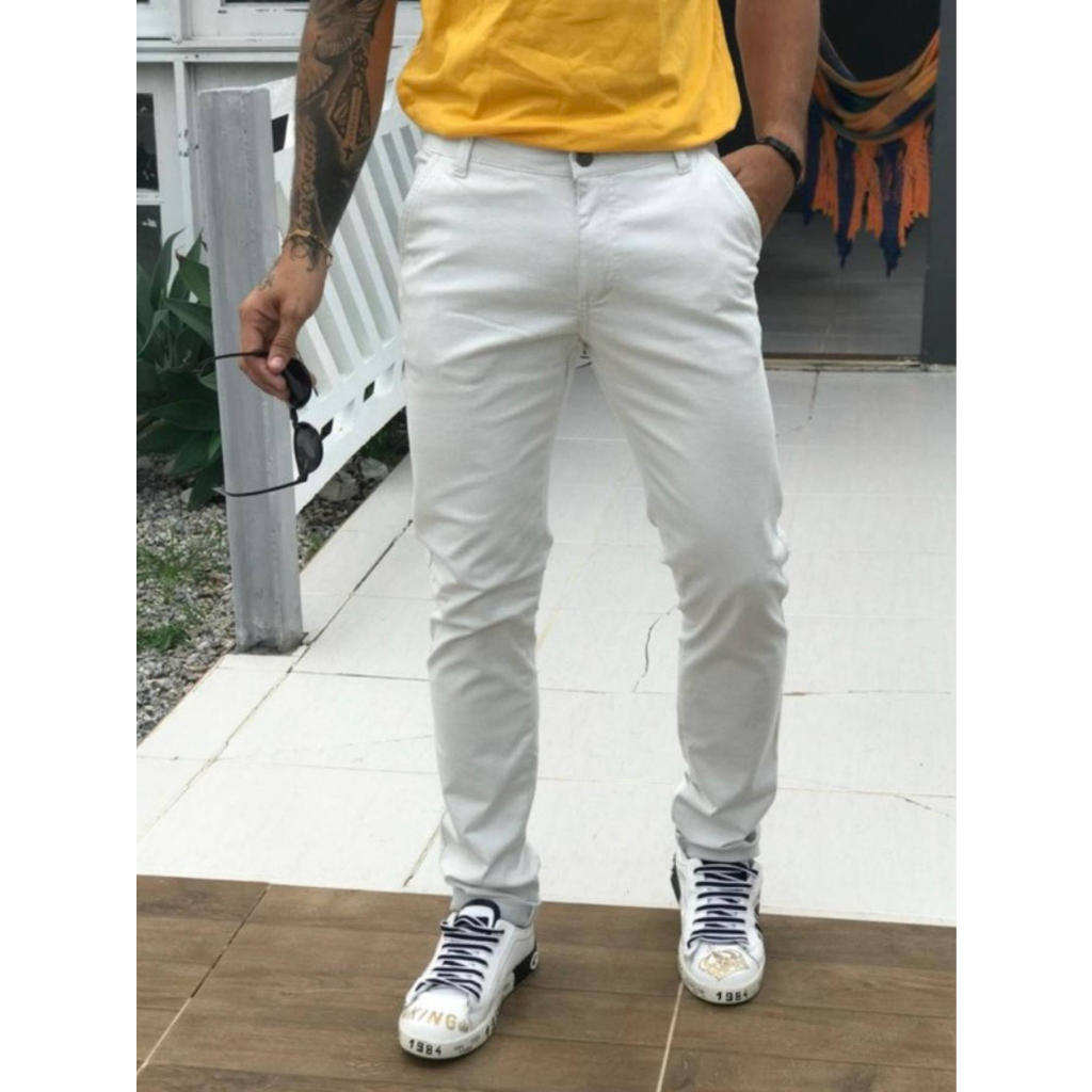 Calça Masculina Sport Fino Sarja - Areia (23601)