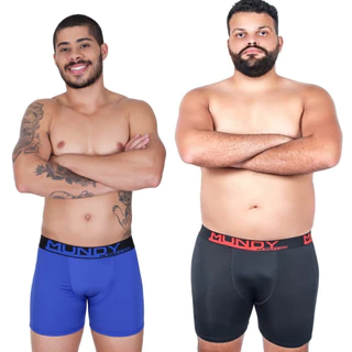 Kit 10 Cuecas Box Plus Size e Padrão Boxer Longa Tamanho Grande Antiassaduras