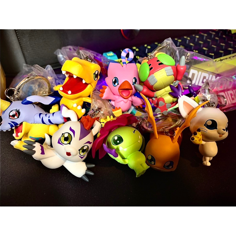 Chaveiros Digimon - Agumon, Gabumon, Palmon, Patamon…