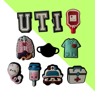 Pin / Botons Para Crocs Kit Uti Intensivista Medicina Saúde