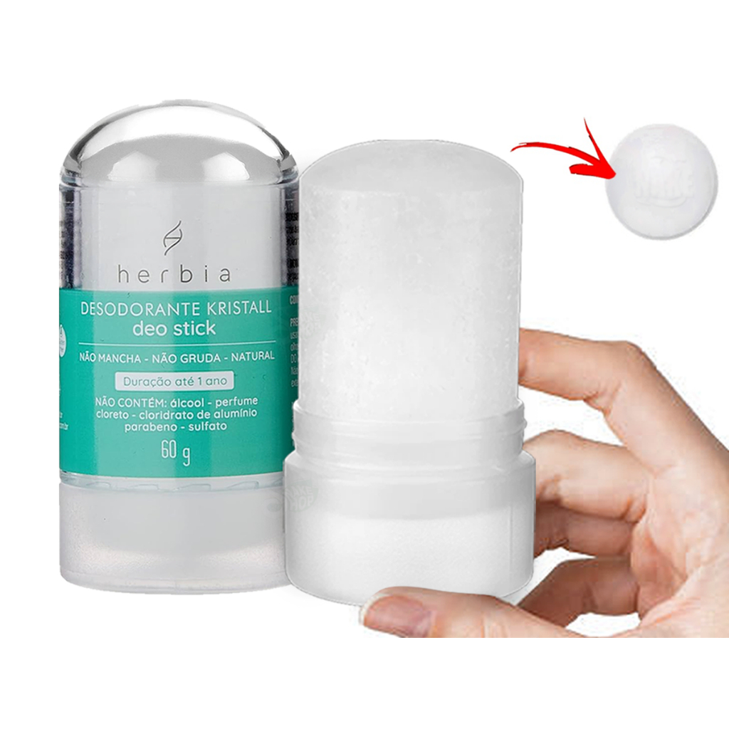 Desodorante Cristal Stick Kristall Sensitive Herbia Mini Crystal Sem ...