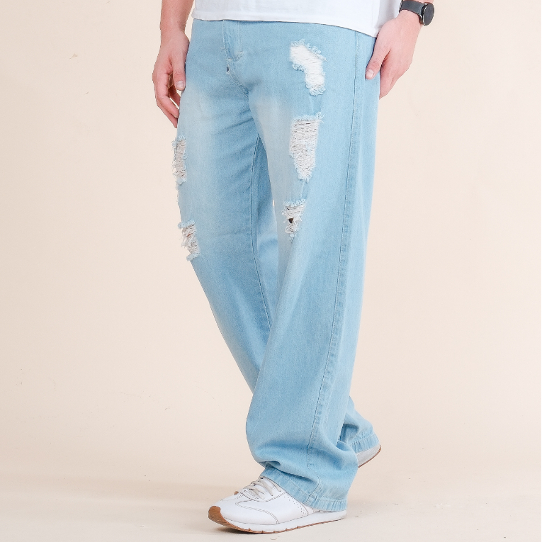 Calça Jeans Masculina Estampada Paródia High Street Divertida