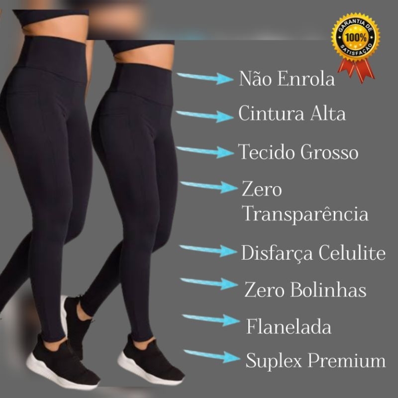 Calça Legging Feminina Suplex - Tecido De Qualidade!