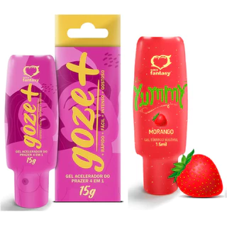 Gel Excitante Feminino Goze + Facilitador Orgasmo estimulador clitoris + Gel térmico comestível Yummy 15 ml Morango em Oferta na Shopee