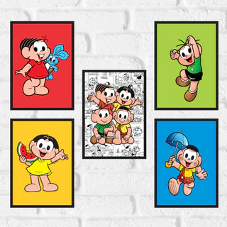 Quadros Turma Da Monica Placas em Mdf