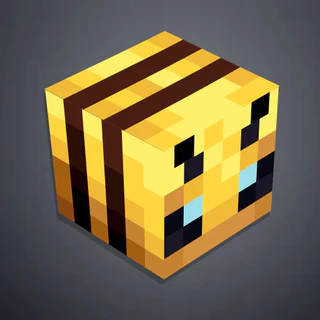 Almofada Abelha - Cubo 20x20 (Minecraft)