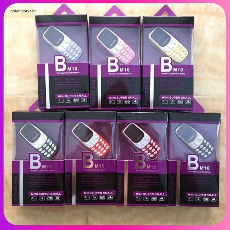 Mini Polegar Portátil Micro Celular Wireless GSM Dual Sim BM70 Multi ...