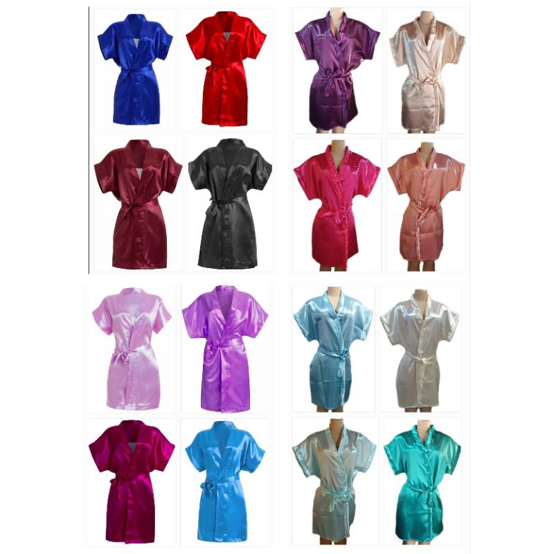 ROBES EM CETIM CHARMOUSSE SEM BORDAR | Shopee Brasil