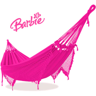 Rede de Dormir Descanso Casal grande Pernambucana Rosa Barbie Algodão