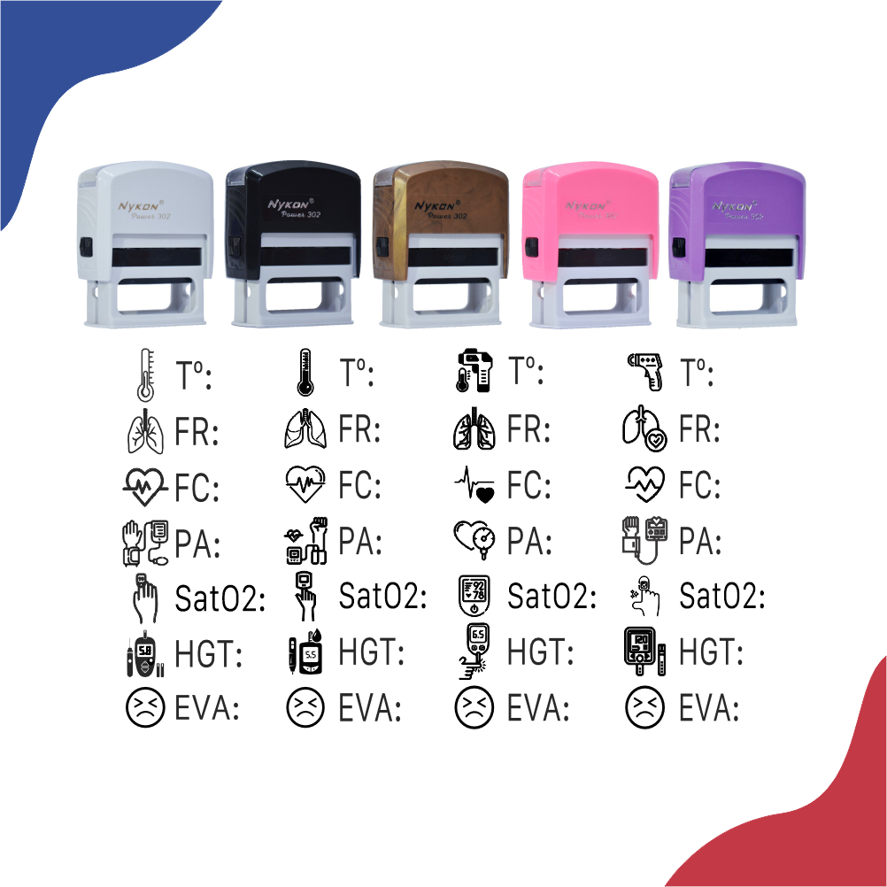 Carimbos Personalizados Anotações Enfermagem | Shopee Brasil