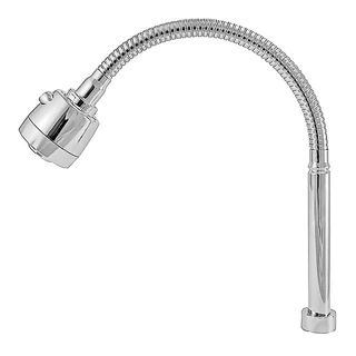 Tubo Gourmet Flexível para Torneira Cozinha Mesa e Parede 3/4 Fabricado em Aço Inox Duplo Jato