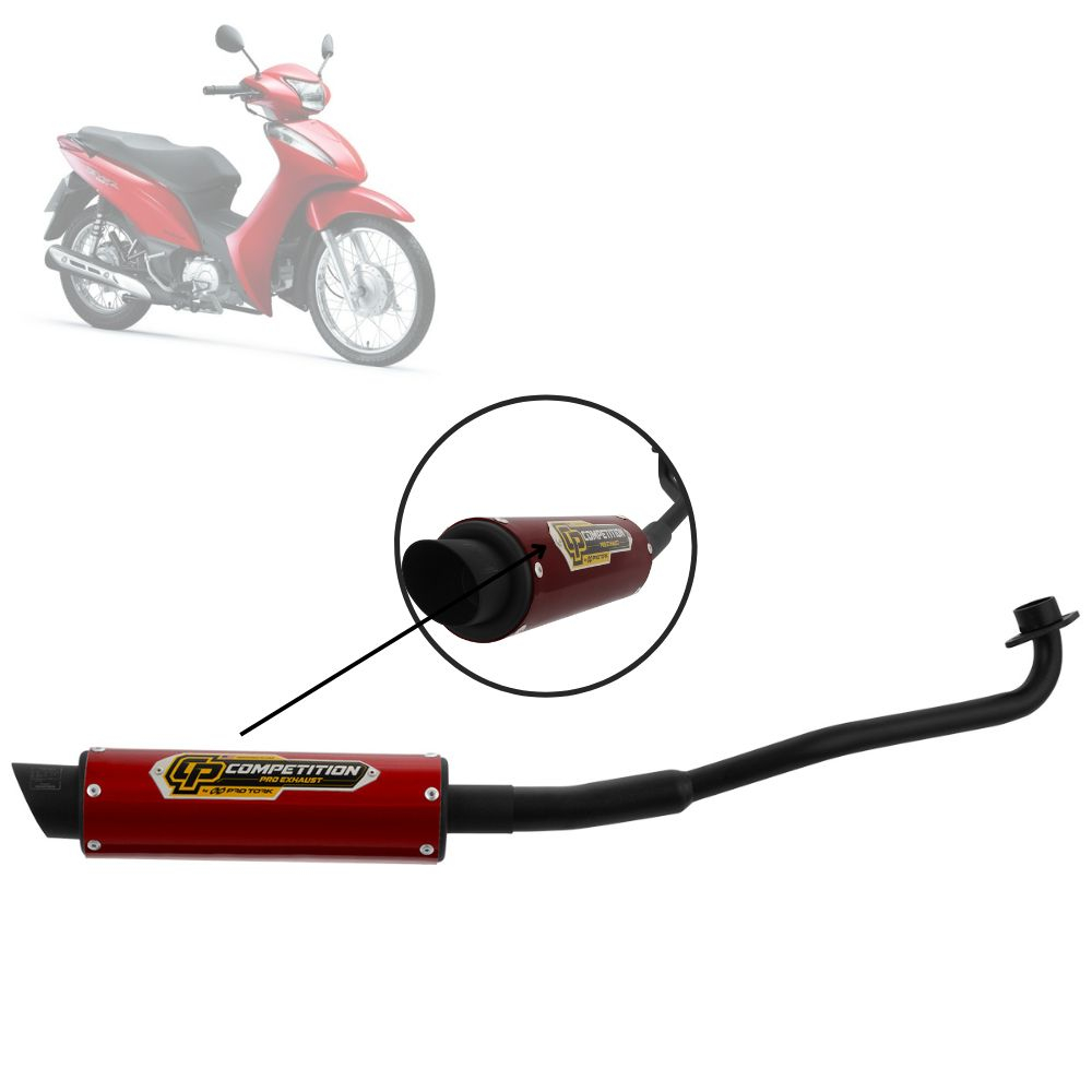 Escapamento Escape Esportivo Competition Pro Tork Biz 125 2011 2012 2013 2014 2015 2016 2017 2018