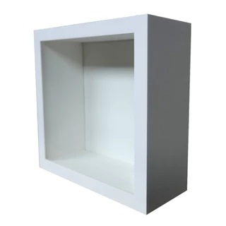 Moldura Caixa Alta 25x25cm Com Vidro 9 Cm De Profundidade